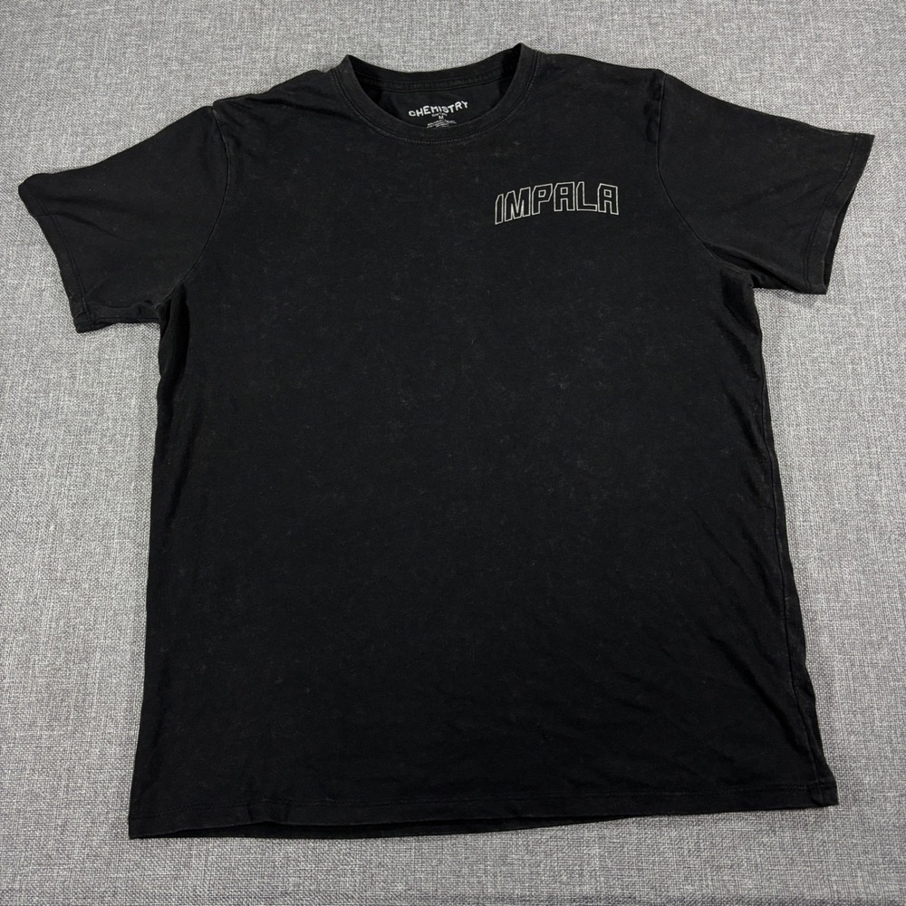 Chemistry Mens Impala 1981 Coupe T-Shirt Medium Black Cotton Blend Graphic Tee